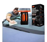 Glass Cleaner & Glass Guard Kit, Car Oil Film Remover with Cleaning Brush for Clear Visibility (2pcs)