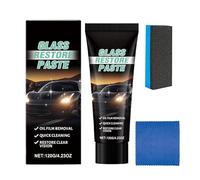 Glass Clear - Remover Paste, Windshield Stain Cleaning Formula, Deep Descontamination Solution with Smooth Pulishing Action, Auto Glass Care Product for Daily Use, Car Oil Film, Driving Maintenance