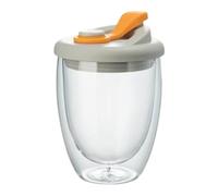 Glass Coffee Cup - 350ml Insulated Beer Mug, Double Walled Glass Mug, Ice Milk Cups With Leakproof Lid | Thermal Cups For Coffee, Tea, Juice, Milk, Latte, Dessert Using Accessories