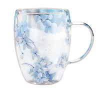 Glass Coffee Mug, Coffee Mug, Ergonomic Coffee Cup, Heat Insulation Coffee Mug, Heat Insulation Glass Coffee Mug Set with Double-Layer Structure Double-Walled for Family, Friends, and Children