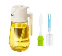 Glass Cooking Oil Dispenser Bottle - Reusable Spray Bottle With Cleaning Brushes, Ideal For Healthy Cooking, Baking, Grilling, And Salad Dressings, Transparent Design For Easy Monitoring Of Oil Levels