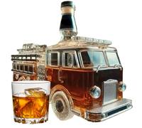 Glass Decanter | Car Glass Wine Bottle Liquor Decanter | Funny Home Decor For Vodka Bourbon Tequila Brandies Shelf Drinks Bar Restaurant Bartenders Party Living Room