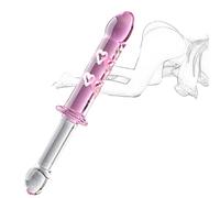 Glass Dilos Double Dilos Consolador de Vidrio Plug Anal Butt Plug Consolador de Doble Cabeza Masajeador de Próstata Punto G Orgasmo Masturbación Juguete Sexual para Hombres Mujeres Principiantes