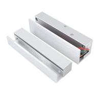 Glass Door Electric Lock, Frameless Electronic Drop Bolt Latch DC 12V Left Open Aluminium Alloy Secure Heavy Duty Access Control System for Commercial Buildings Offices Hotels