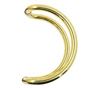 Glass Door Handles for Bathroom/Kitchen/Studio,C-Shaped Push Pull Door Handle Round Tube, Paired Handle Pull Hardware Set, 25mm/1'' Diameter(Gold)
