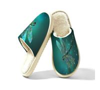 Glass Dragonfly Green - Pantuflas abstractas de espuma viscoelástica para mujer, multicolor, 41/42 EU