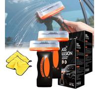 Glass Emulsion Cleaner, 2026 New Hand-Held Car Window Oil Film Remover, Easy-to-Use Car Glass Cleaner for Cars Windows, Mirrors & Glasses Surfaces, Improves Visibility & Safe Driving (2Pcs)