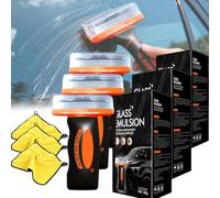 Glass Emulsion Cleaner, 2026 New Hand-Held Car Window Oil Film Remover, Easy-to-Use Car Glass Cleaner for Cars Windows, Mirrors & Glasses Surfaces, Improves Visibility & Safe Driving (3Pcs)