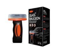 Glass Emulsion Cleaner for Car, 100ml Roll-On Car Oil Film Cleaner with Cleaning Board, Removes Oil Film for Clear Windshield and Improved Visibility (1pcs)