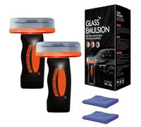 Glass Emulsion Cleaner, Handheld Glass Oil-Film Remover, Removes Oil Film & Smudges for Windshield Window Mirror Cleaning (2 PCS)