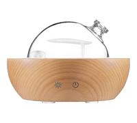 Glass Essential Oil Diffuser ,real Wood Base,the 2022 Upgrade Aromatherapy Diffuser,aroma Diffuse Humidifier,led Light I