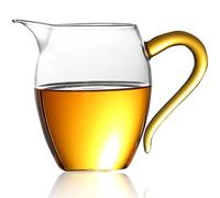 Glass Gong Dao Bei, jarra de leche/Cha Hai para té chino Gong Kung Fu, jarra para compartir taza de té G-D-B1 (350 ml)