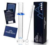 Glass Hydrometer Test Tube Jar - Engineered Beaker for Specific Gravity Beverages, Distilled Alcohol, Moonshine, Homebrew Beer, Home Wine Making Kits. Borosilicate Cylinder