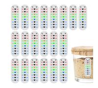 Glass Jar Temperature Measuring Stickers - 1.97x0.67 Inches Fermentation Temperatures Sticker | Brewing Temperatures Strip | Temperature Sticker | 20pcs Temperâture Stickers Range 18℃ to 32℃