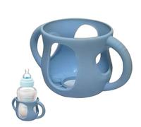Glass Kids Bottle - Silicone Nursing Sleeve, Protective Handle Cover | ShoGlass Ckproof Anti Drop Dishwasher Safe Accessory, Breakage Resistant Feeding Bottle Holder With Ergonomic Grip Design