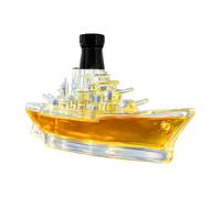 Glass Liquor Bottle - 350ml Warship Empty Container,Wine Bottlses,for Whiskey Bar Birthday Party Wedsding Business Meetings