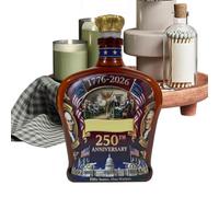 Glass Liquor Bottle - Collectible Patriotic Container | America Heritage Glass Liquor Decanter for Men, Family, Friends, Brandy, Bourbon, Vodka, Wine, Home, Office, Bar, Holiday