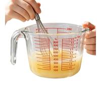 Glass Measuring Cups | Clear Portable Safe Liquid Measurement Container Set | Heat Resistant Kitchen Baking Measuring Jug | Accurate Cooking Portion Control Cup | Durable Transparent Food Prep Tool fo