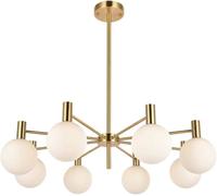 Glass Mid Century Satin Brass During Ceiling Lamp Compatible with Fixture Pendant Lighting, LED Chandelier