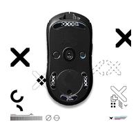 Glass Mouse Patines Glide Almohadillas para Pies, Pegatina para Pies de Ratón para Logitech GPW GPX Wireless Gaming Mouse Pies de Ratón de Recambio (para GPW Negro)
