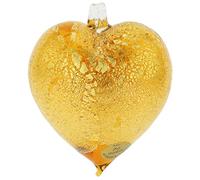 Glass Of Venice Adorno navideño con corazón de Cristal de Murano - Marrón Dorado