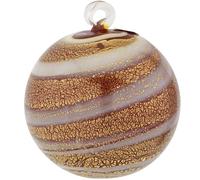 Glass Of Venice Adorno navideño de cristal de Murano, diseño de galaxia, color rojo y dorado