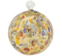 Glass Of Venice Adorno navideño mediano de cristal de Murano, luces festivas blancas