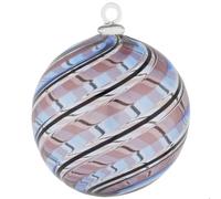 Glass Of Venice Bola de filigrana de cristal de Murano, adorno de Navidad, morado y azul