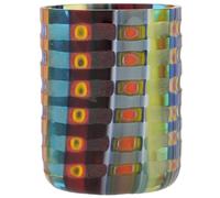 Glass Of Venice Vaso de chupito italiano de cristal de Murano de 2 onzas, diseño martillado Millefiori, multicolor, vaso para licor, limoncello, tequila, vodka, sake hecho a mano en Venecia, Italia