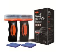 Glass Oil Film Remover for Car-Q4 Windshield Cleaner 100ml Roll-On Glass Compound with Cleaning Board, Removes Oil Film & Smudges, Improve Windshield Clarity for Safe Driving (2pcs)