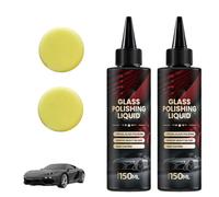 Glass Polishing Liquid,Car Glass Oil Film Remover,Car Compound Windshield Oil Film Remover for Anti-Fog Hydrophobic Coating Spray,Removes Swirls,Scratches,Wiper Marks