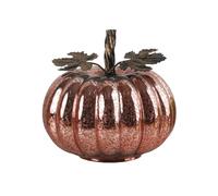 Glass Pumpkin Halloween Lantern, Lighted Figurine Design, 16.5x15.5cm, Glass Pumpkin Halloween Light, G Lass Pumpkins Light, Festive Home Accent, for Fireplace, Mantel, Living Room, Kitchen, Table