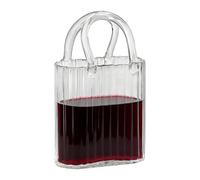 Glass Purse Drink Bottle, 1500ml Aesthetic Handbag Style Container, 7.09x4.33x10.83 Inches Glass Beverage Jug with Modern Sculpted Design, Decorative Juice and Cocktail Server for Home and Restaurant