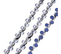 Glass Rhinestone Hot Fix Motif Crystal Chain Adhesive For Diy Clothes Garment Embellishment(Color 1)