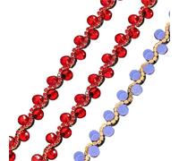 Glass Rhinestone Hot Fix Motif Crystal Chain Adhesive For Diy Clothes Garment Embellishment(Color 5)