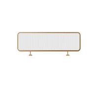 Glass Room Divider Office Partition Tempered Glass Panels Table Dividers Panels Partitions,Stainless Steel Privacy Screen Divider Panel 25X100Cm For Restaurants, Offices -Gold-15.75x55.12in/40x140CM