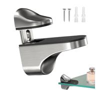Glass Shelf Brackets, 1.34 Inches Adjustable Clamp for Shelving Support, Replacement Hardware with Design and Easy Installation, Holders for Wood Bar Acrylic Cabinet Door Shower