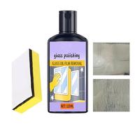 Glass Shower Cleaner,120ml Window Scale Cleaner with Sponge - Household Glass Polishing - for Toilet Tub Washbasin Bathroom Kitchen Shower Tile Mirror