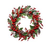 Glass Stickers - Christmas Wreath Decal, Removable Wall Garland, Quick Peel and Place, Lightweight Static Cling, Seasonal Decorative Item, Perfect for Winter Door Embellishment