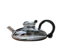 Glass Tea Kettle - 5.9 Inches Borosilicate Glass, 600ml Heat Resistant Teapot, Loose Leaf Brewer | Semi Automatic Filter For Home, Studio, Party Use