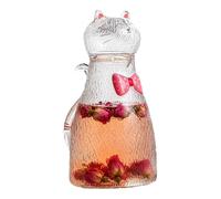 Glass Tea Pitcher | 1800ml Cute Cat Water Dispenser With Handle