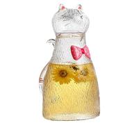 Glass Tea Pitcher - Cute Cat Clear Large Capacity 1800ml