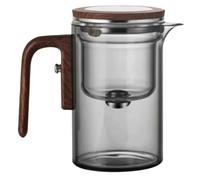 Glass Tea Pot, 600ml Brew Kettle with Infuser, Heat Resistant into Fine Mesh Strainer, Elegant Loose Leaf Brewing Pan for Kitchen Matcha Room or Restaurant 5.75x5.51 Inches