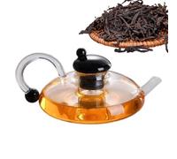 Glass Tea Pot, Heat Resistant Infuser Kettle, Loose Leaf Brewing, 1.97x3.94x5.9 inches, Sturdy Borosilicate Kitchen Teaware, Clear Tea Maker for Home, Workplace, Café, Parties Use