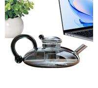 Glass Tea Pot, Heat Resistant Infuser Kettle, Loose Leaf Brewing, 1.97x3.94x5.9 inches, Sturdy Borosilicate Kitchen Teaware, Clear Tea Maker for Home, Workplace, Café, Parties Use