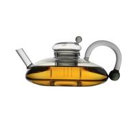 Glass Tea Pot, Water Pot, Infuser Included Easy Pouring Modern Shape Eco Friendly Clear Body Lightweight Craft Giftable Choice Home Material, Beverage Kettle for Tea, Coffee