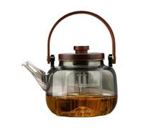 Glass Teapot - 1000ml Heat Resistant Glass Tea Pot With Infuser Lid