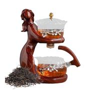 Glass Teapot Kit, Semi-Automatic Tea Brewing Set With Infuser, Easy-Draining Lazy Person Teapot For Home Gatherings, Transparent Heat-Resistant Pot For Loose Leaf Brew, Heat-Resistant