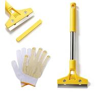 Glass Tile Adhesive Remover Shovel, Detachable Wide Blade Long-Handled Window Scraper, Wide Blade Razor Scraper with Extended Handle for Glass, Tile and Floor Surfaces (1pcs)