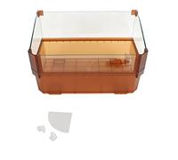 Glass Turtle Tank, Aquatic Turtle Habitat with Thickened Clear Glass and Anti Escape Design, Easy Cleaning Reptile Enclosure for Small Turtles Tortoises Fish Amphibians